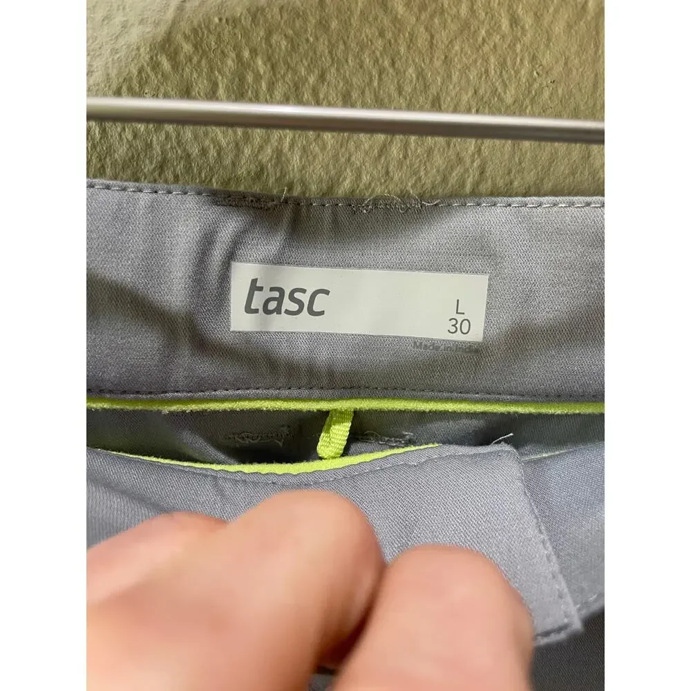 Tasc Mens Performance Motion Pant Straight Stretch Golf Casual Bamboo Gray 34x29
